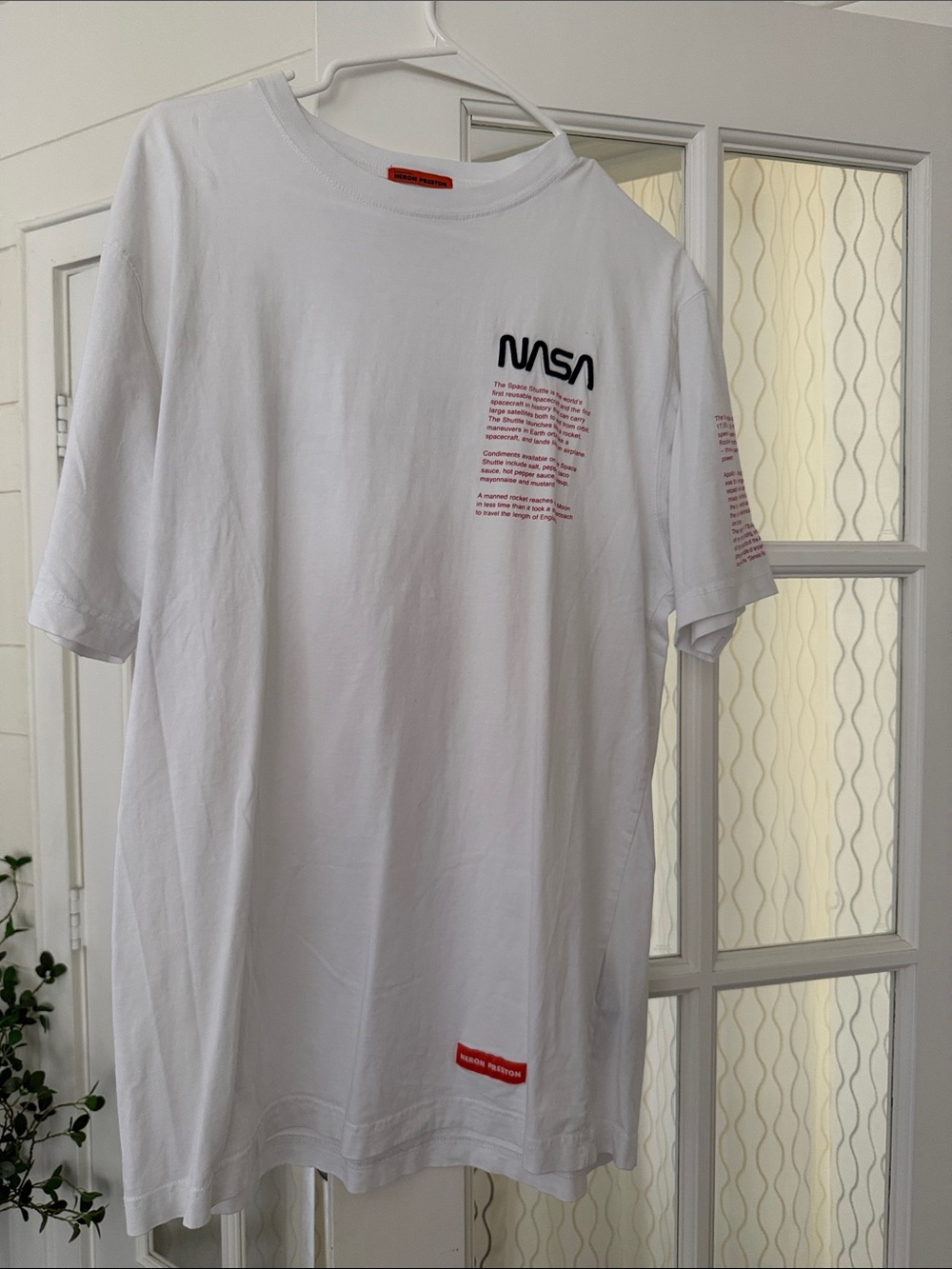 Heron Preston x NASA Colab Graphic Short Sleeve Oversized Mens Tee